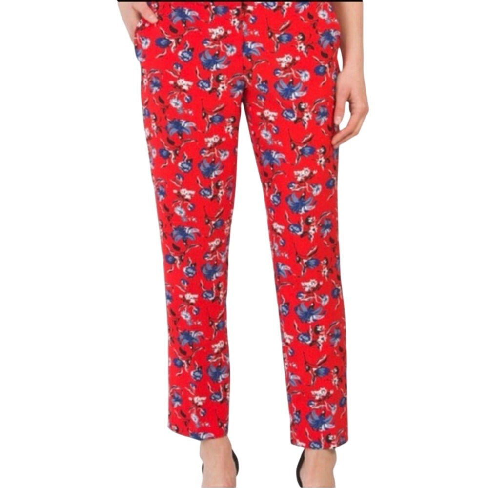Cynthia‎ Rowley Floral Ankle Pants Cottagecore Old Money Style Sz 8